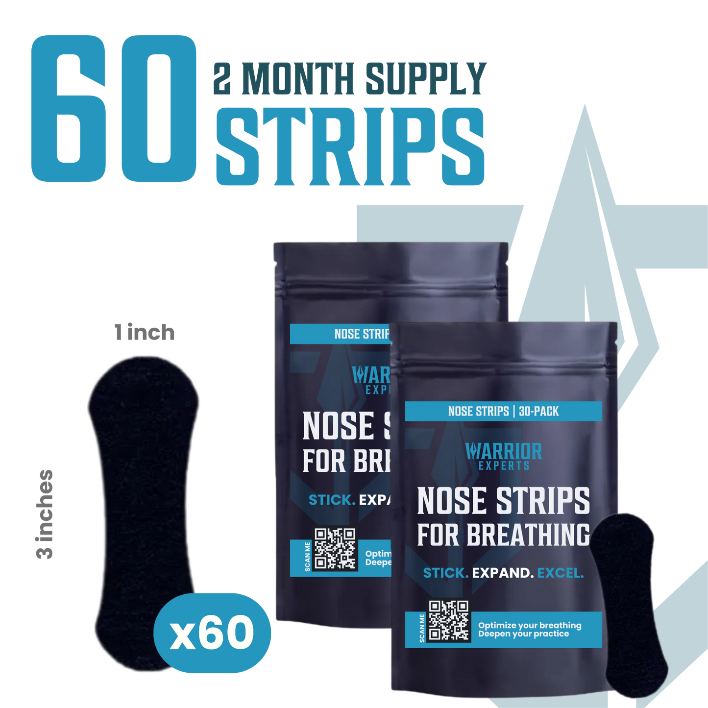 60 day supply nose strips for breathing