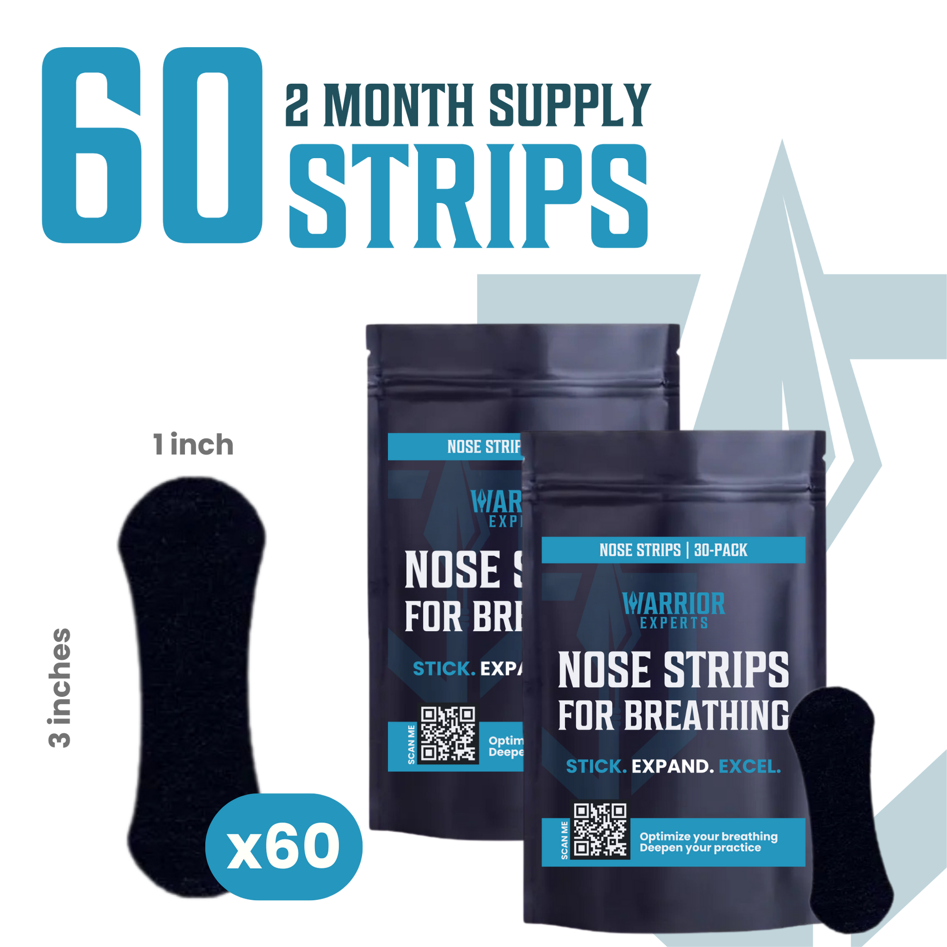 60 day supply nose strips for breathing
